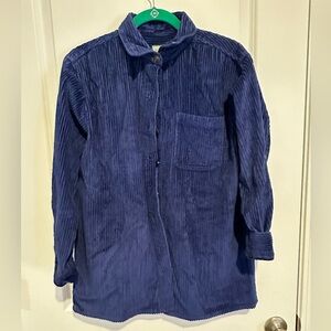 Blue corduroy button down/light jacket
